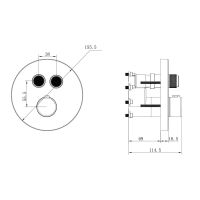 Встраиваемая душевая система Vincea INSPIRE VSFW-3I22MT2MB схема 24