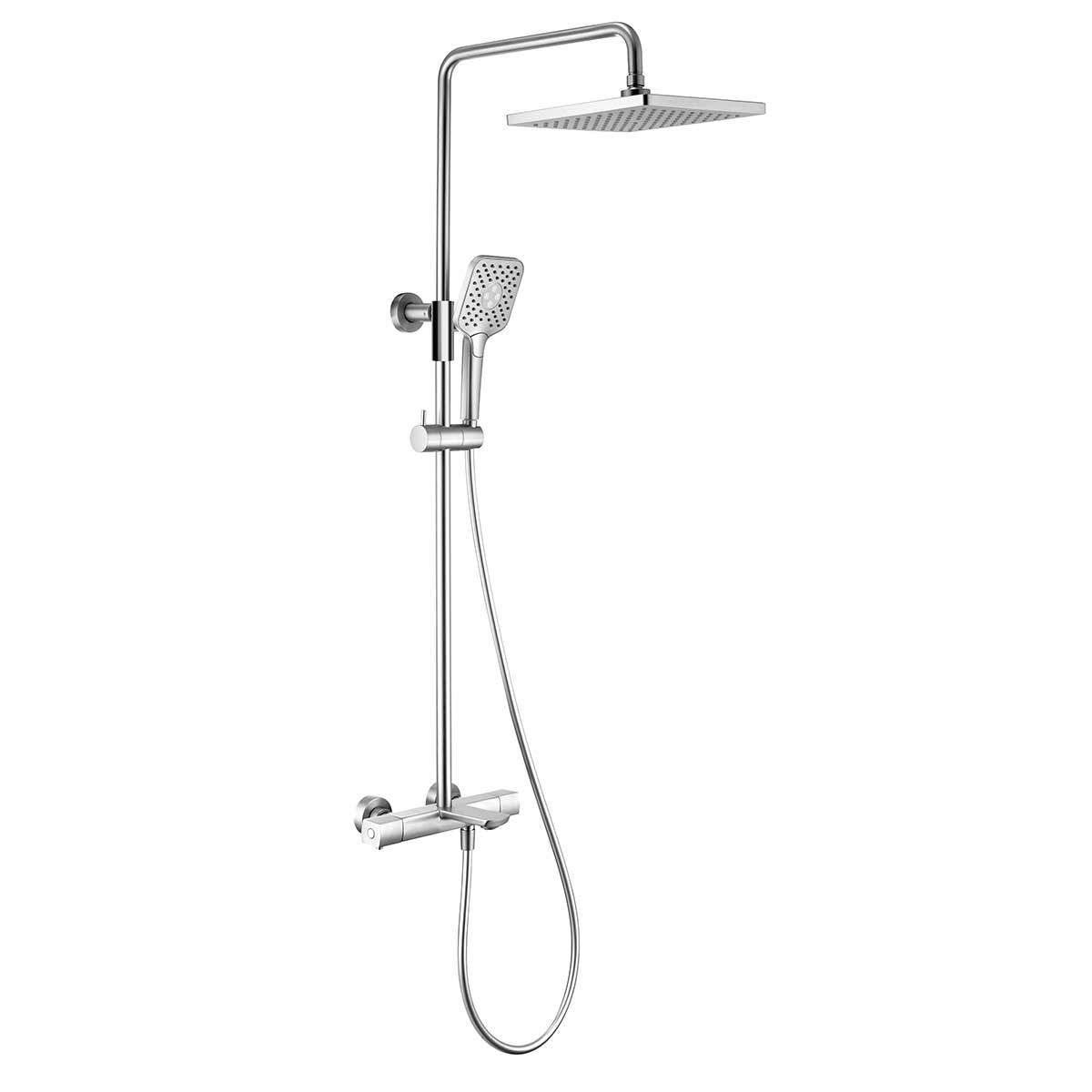 Душевая стойка с изливом Vincea NEXT VSFS-1N1TCH цена от 35 280 ₽ Фото Душевая стойка с изливом Vincea NEXT VSFS-1N1TCH