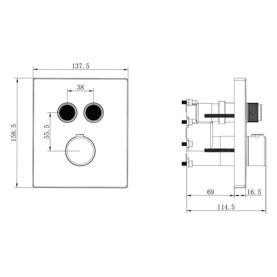 Встраиваемая душевая система Vincea INSPIRE VSFW-3I21MT5GM схема 13