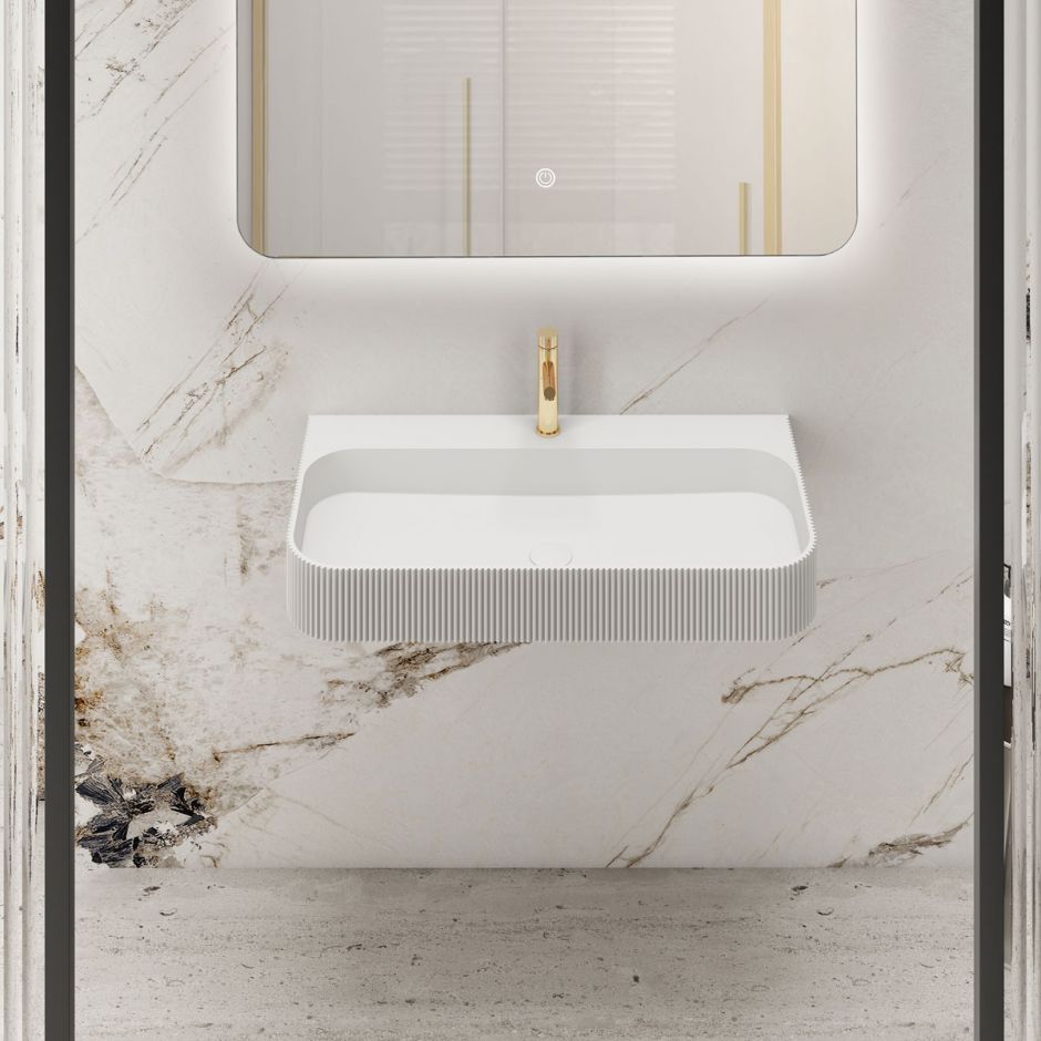 Подвесная раковина Vincea Solid Surface с отверстием под смеситель VWB-6SG90MW