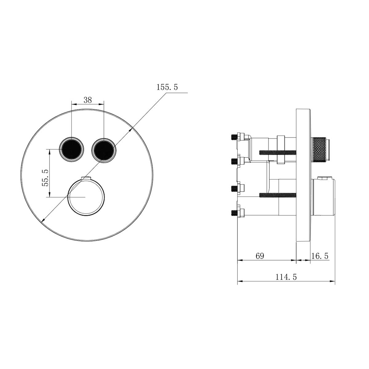 Встраиваемая душевая система Vincea INSPIRE VSFW-3I22MT2RMB схема 23