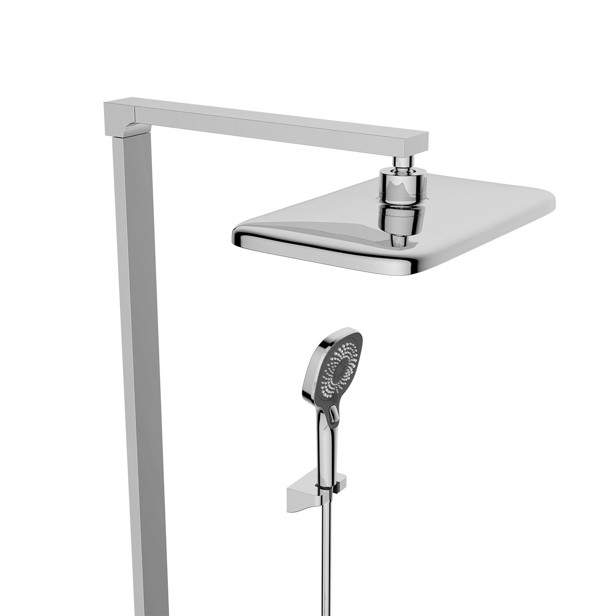 Душевая стойка с поворотным изливом Vincea INSPIRE VSFS-3I13TCH цена от 46 430 ₽ Фото Душевая стойка с поворотным изливом Vincea INSPIRE VSFS-3I13TCH