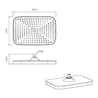 Встраиваемый трехрежимный  душевой комплект с поворотным изливом VSFW-431T1RCH схема 9