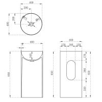 Напольная раковина Vincea Solid Surface VBS-6SP01MW схема 5