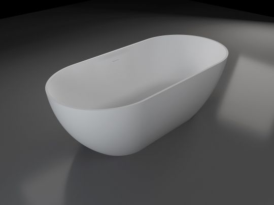 Отдельностящая ванна Vincea Solid Surface слив-перелив в комплекте VBT-4S04MW схема 6