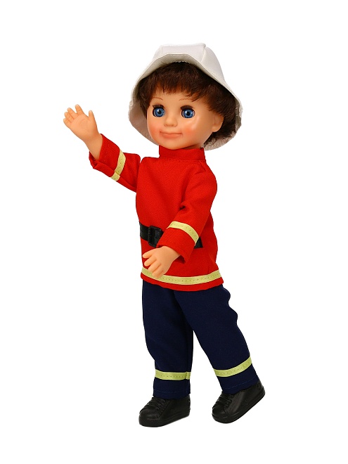 Мальчик в костюме пожарного, 30 см