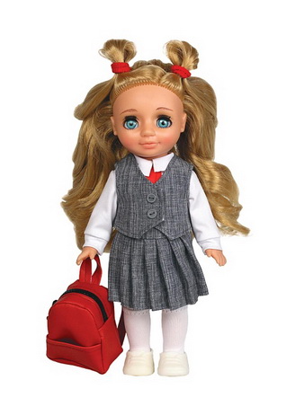 Ася первоклассница в сером 26см