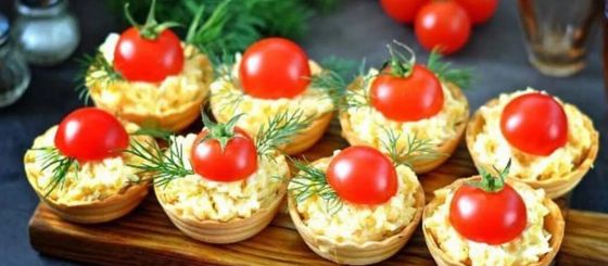 ТАРТАЛЕТКА С САЛАТОМ ОПИУМ