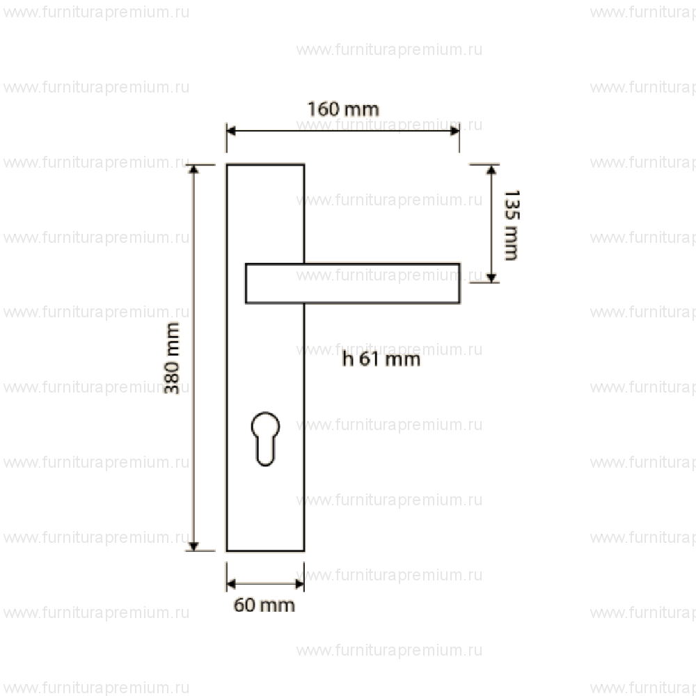 Ручка на планке Linea Cali Opera Crystal 1056 PL