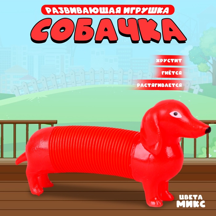 Развивающая игрушка «Собачка», цвета МИКС