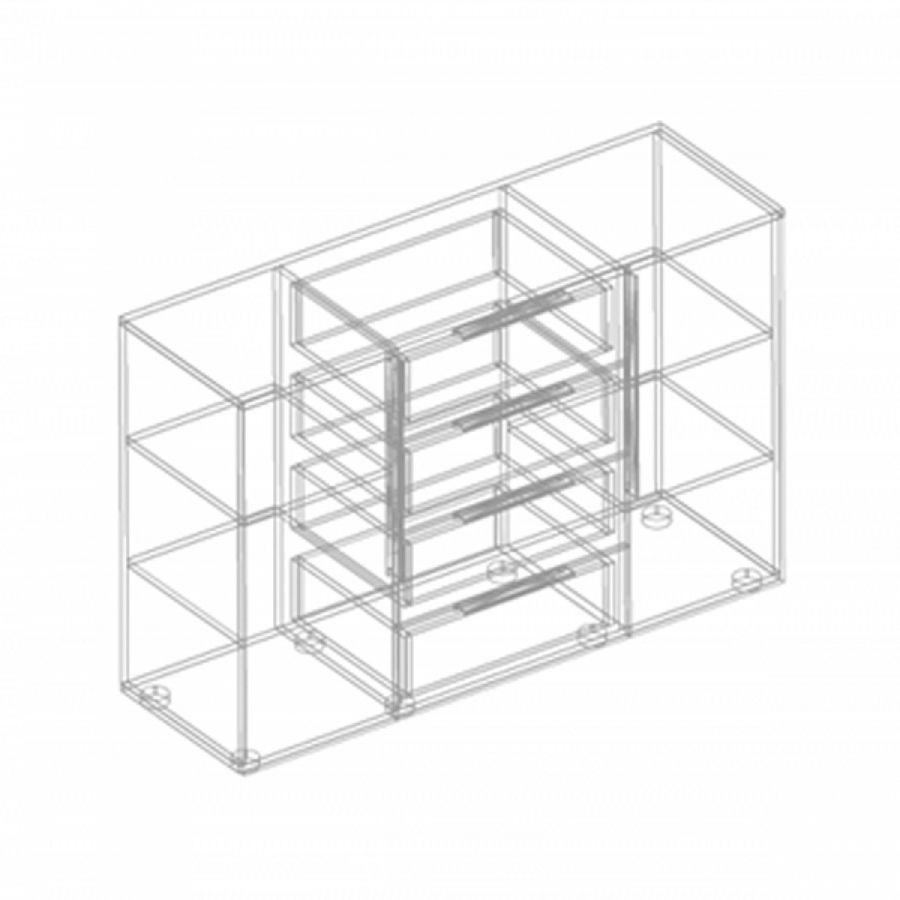 МС "Вита" Комод 2-ств с 4 ящиками