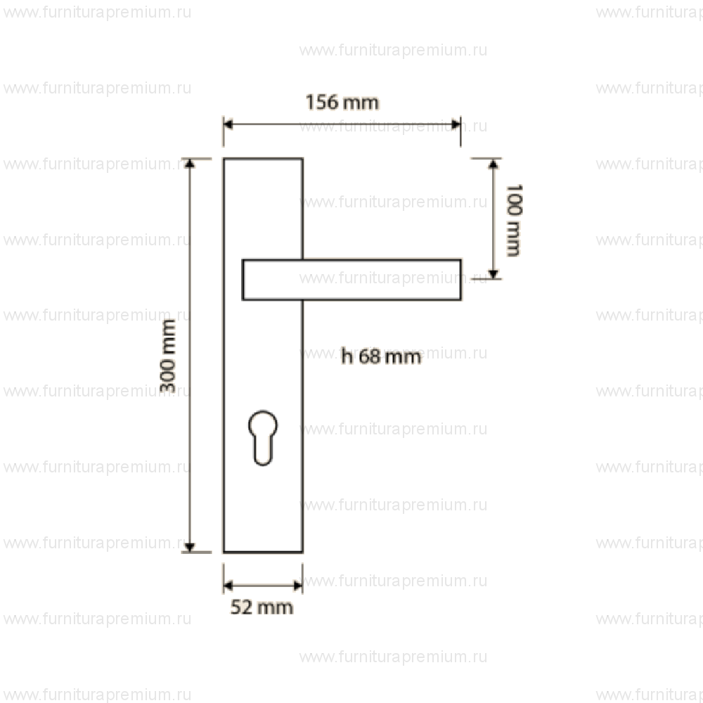 Ручка на планке Linea Cali Prisma 1281 PL