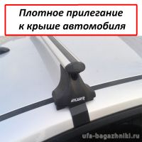 Багажник на крышу Kia Rio (c 2011г, sedan / hatchback), Атлант, аэродинамические дуги