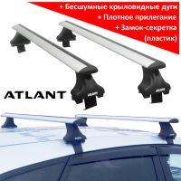 Багажник на крышy Kia Venga, Атлант, крыловидные дуги, опора E