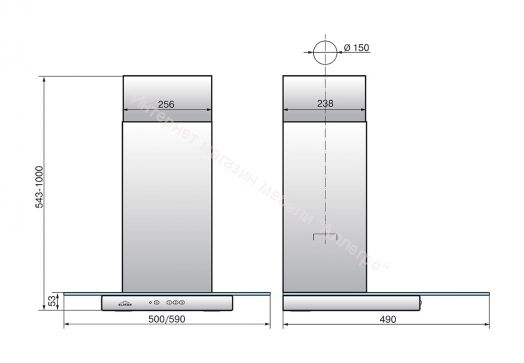 Вытяжка ELIKOR Кристалл 60Н-430-К3Д нержавеющая сталь/стекло тонированное (941248)