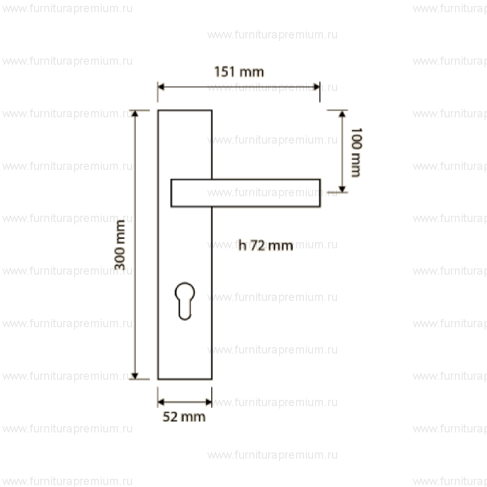 Ручка на планке Linea Cali Sintesi 1300 PL