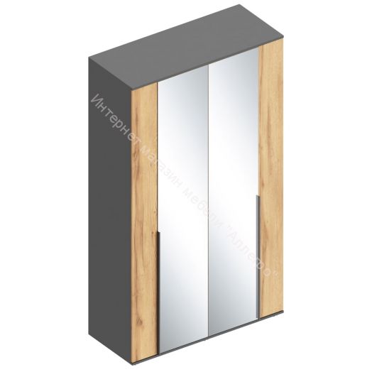 Шкаф 4-ств с зеркалом "Стил" 1200