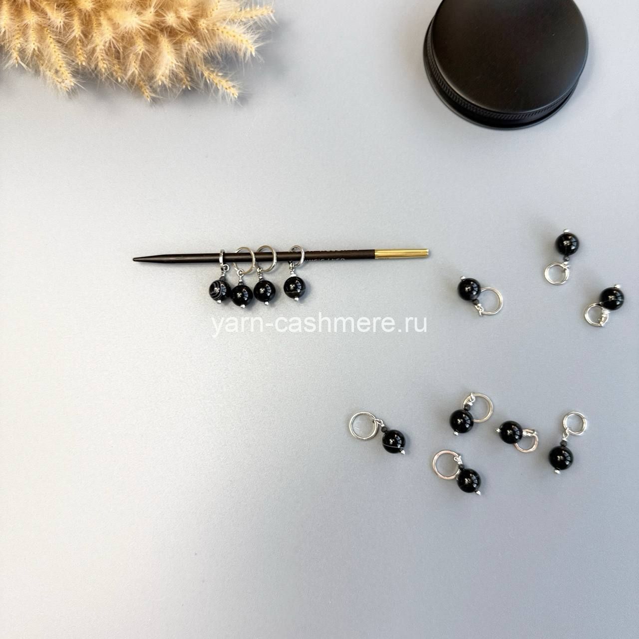 Маркеры для вязания штучно Агат и амазонит