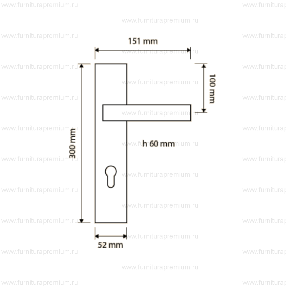 Ручка на планке Linea Cali Zen 1153 PL