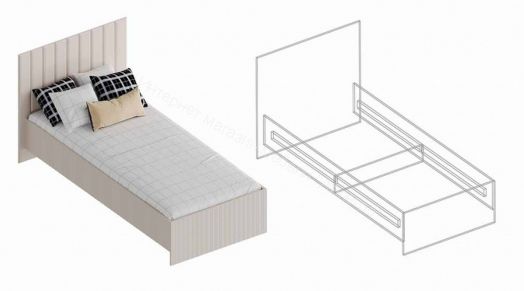 Кровать "Тефия" | каркас 900х2000