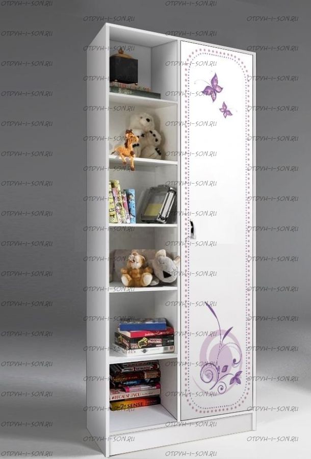 Шкаф-стеллаж Фанки Лилак 13/4 (75х33х200)