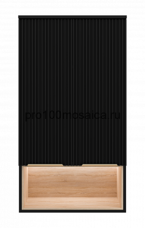 Шкаф Brevita Enfida 60 над стиральной машиной подвесной (черный)