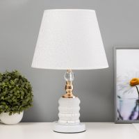 Лампа настольная 16138/1 E27 40Вт+LED подсветка бело-золотой 28х28х45 см RISALUX