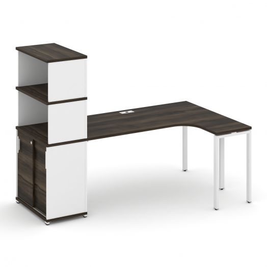 Concept Стол эргономичный с опорным шкафом-купе с надставкой выс. CN.SA-222   2000х1180х1530