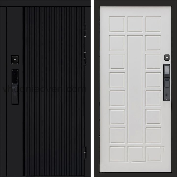 Входная дверь Termo-door УРБАН BLACK с электрозамком - Престиж Бежевый матовый