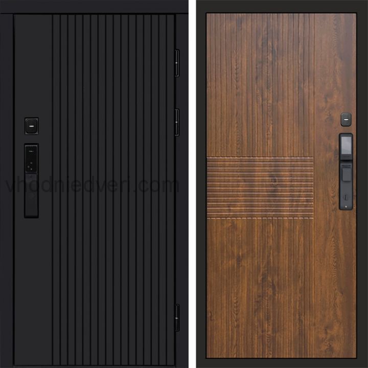 Входная дверь Termo-door ТВИСТ BLACK с электрозамком - Мастино Дуб