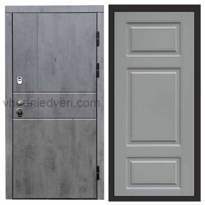 Входная дверь Termo-door Вертикаль Бетон - Лион Грей софт