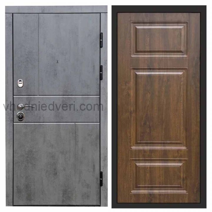 Входная дверь Termo-door Вертикаль Бетон - Лион Дуб