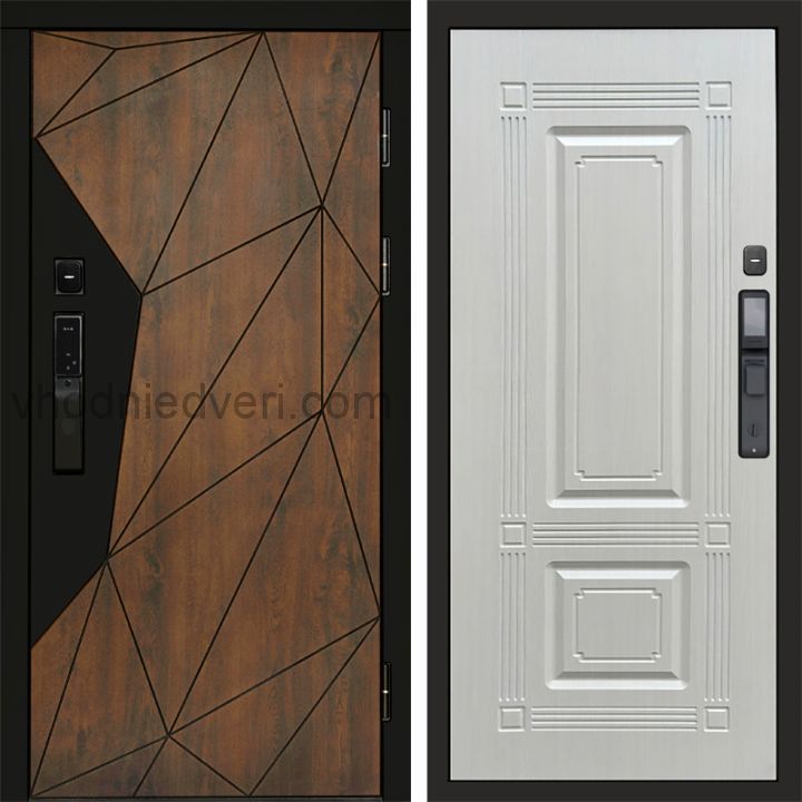 Входная дверь Termo-door ГЕОМЕТРИЯ с электрозамком - Мадрид Лиственница