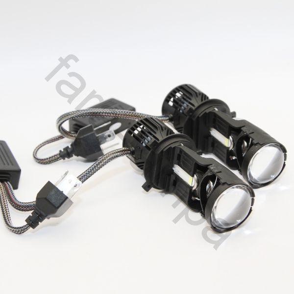 Светодиодные мини линзы автолампы в фары H4 (P43t)