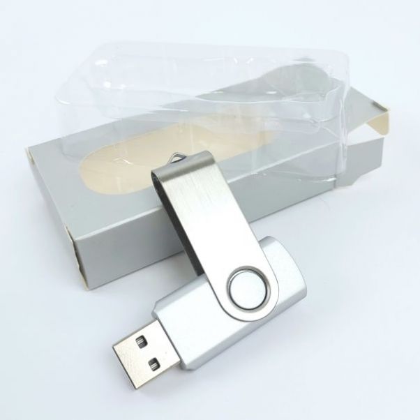 Флешка Twist On серебристая 8 Gb