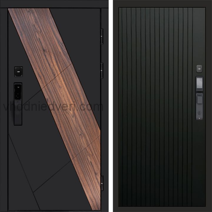 Входная дверь Termo-door НОВА с электрозамком - Flat Черный кварц