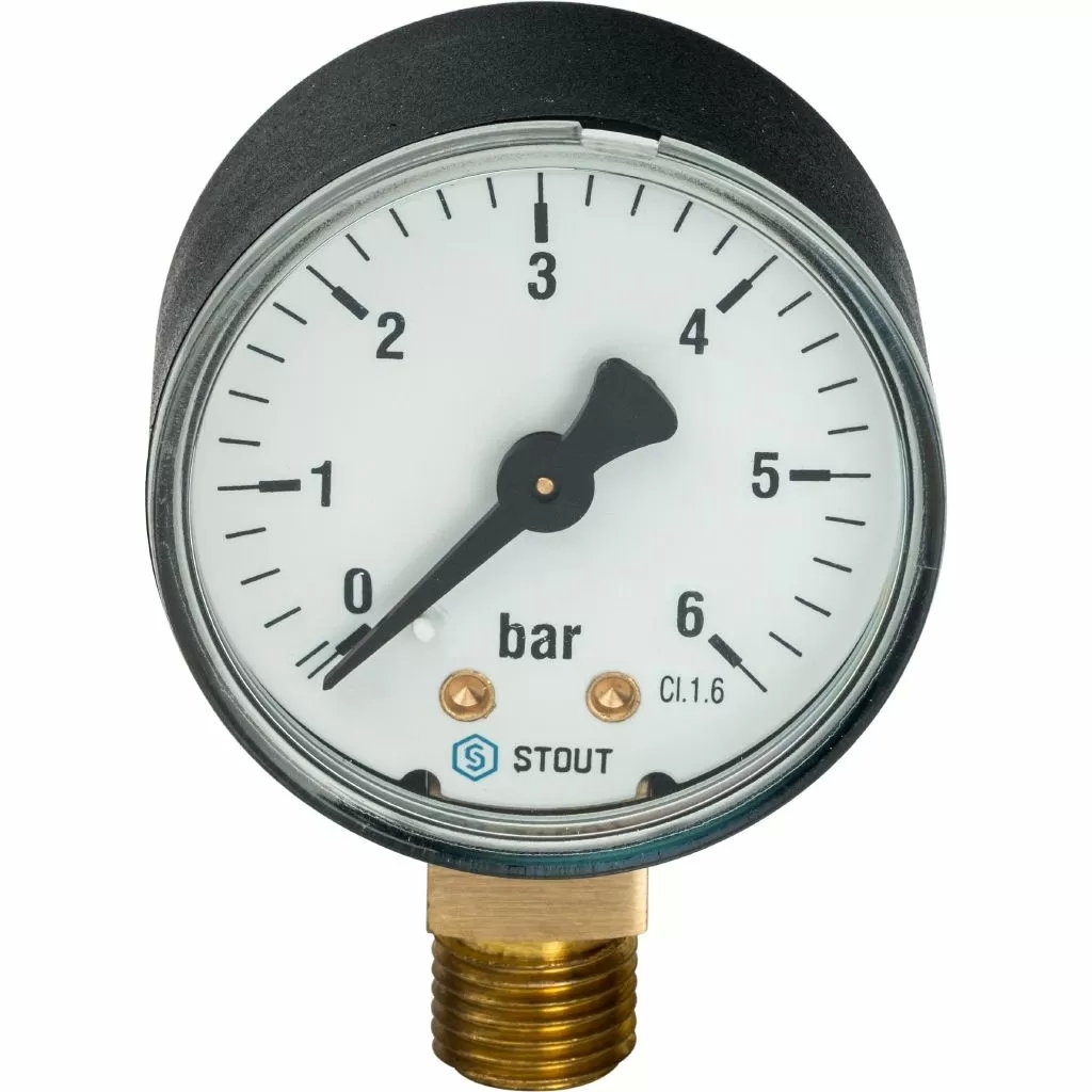 Манометр радиальный Stout (корпус ? 80 мм) SIM-0010-800615