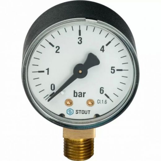 Манометр радиальный Stout (корпус ? 80 мм) SIM-0010-800615