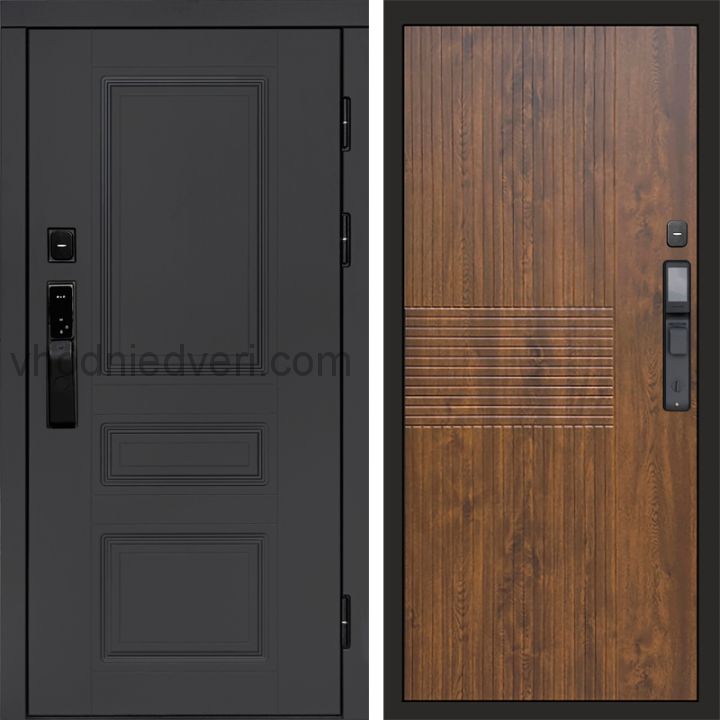 Входная дверь Termo-door ОРЕГОН ГРАФИТ с электрозамком - Мастино Дуб