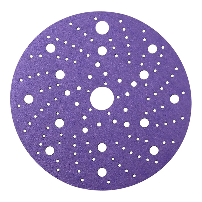 Sandwox Purple Диск на пленочной основе, циркониевый корунд, Multi holes, Р100, 150мм., в упаковке 50шт.
