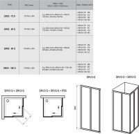 Открытый душевой уголок без крыши Ravak Supernova SRV2-S хром 80х100 см схема 2