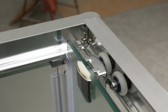 Душевой уголок в нишу Belbagno Uno-195 BF профиль хром 120 см схема 9