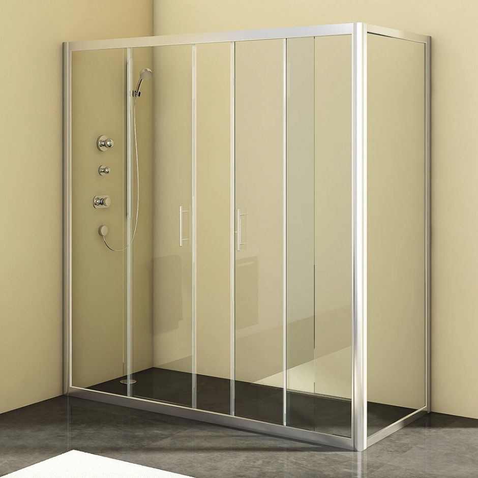 Угловая душевая кабина Kolpa-San SQ LINE TV4D/S + SQ LINE TS 140х100 см
