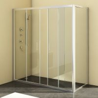 Угловая душевая кабина Kolpa-San SQ LINE TV4D/S + SQ LINE TS 140х100 см схема 1