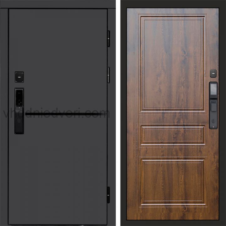 Входная дверь Termo-door ТРЕНД ГРАФИТ с электрозамком - Классика Дуб