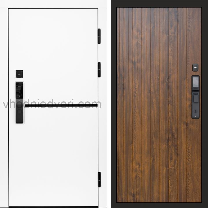 Входная дверь Termo-door ТРЕНД WHITE с электрозамком - Flat Дуб