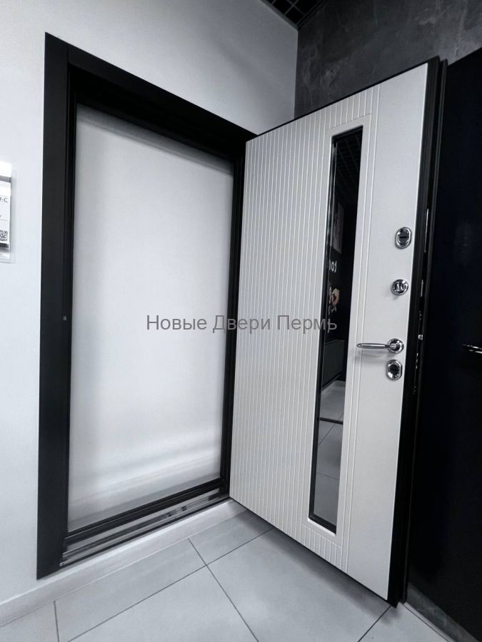 Дверь входная SNEGIR PRO-C MP S60G-30 колоре нероS60G-03 ПВХ Ферро с терморазрывом