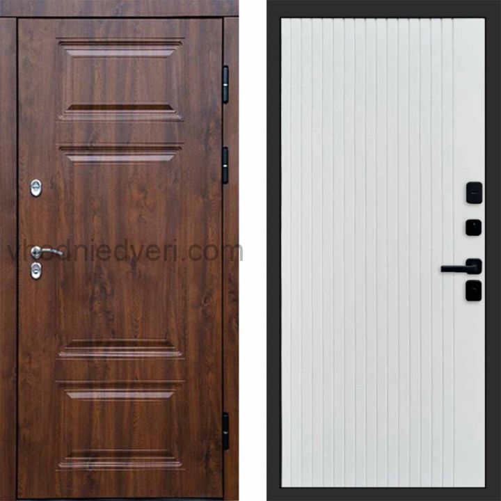 Входная дверь Termo-door Премиум Дуб - FLAT Белый софт