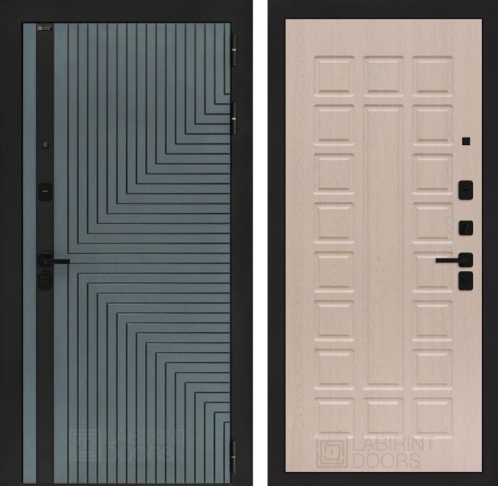 Входная дверь Лабиринт CREDOR 04 Беленый дуб