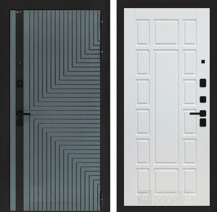 Входная дверь Лабиринт CREDOR 12 Белое дерево